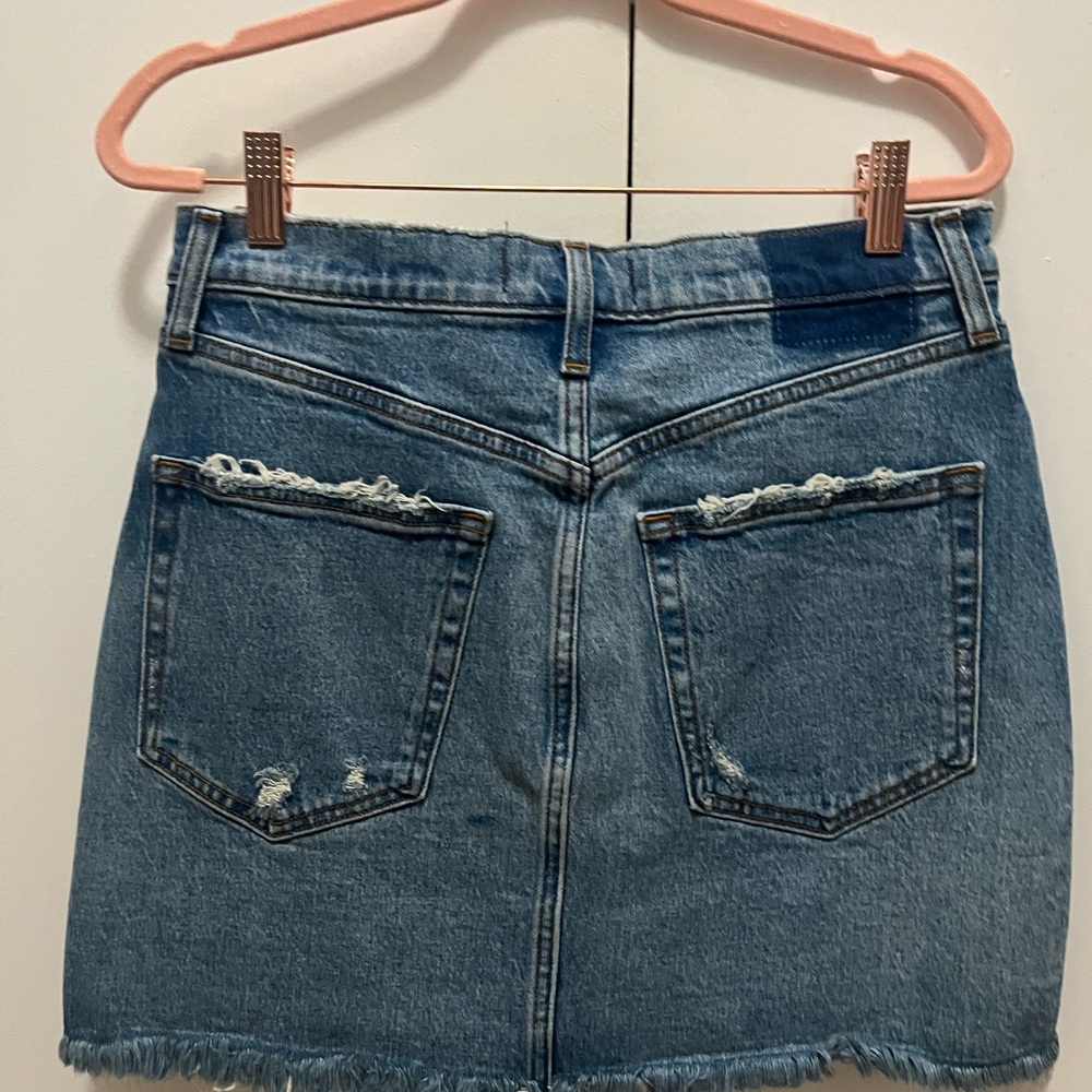 Abercrombie & Fitch Distressed Blue Mini Skirt